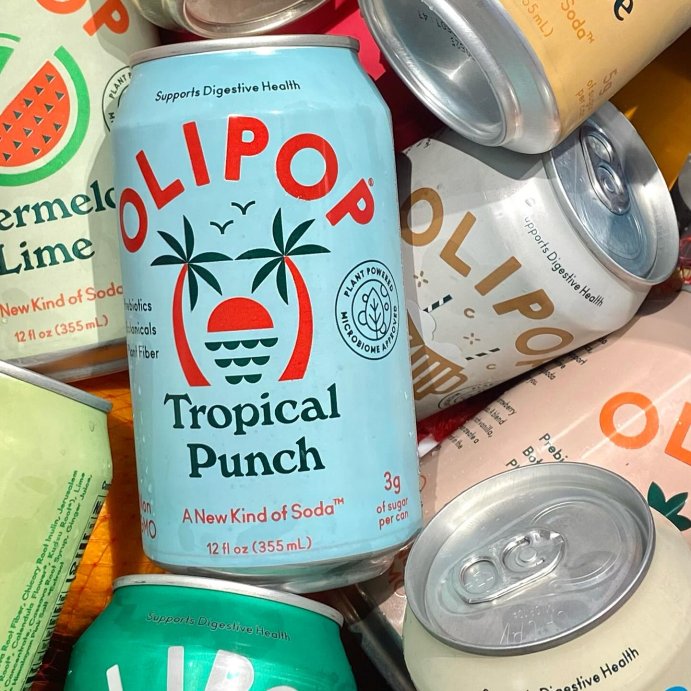 user image by @thestickershop20, OLIPOP Tropical Punch Prebiotic Soda - 12 fl oz Can