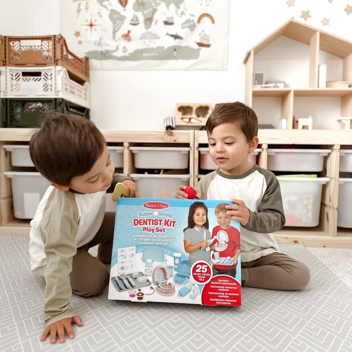 user image by @twinsoftoday, Melissa &#38; Doug Super Smile Dentist Kit With Pretend Play Set of Teeth And Dental Accessories (25 Toy Pieces)