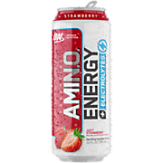 Shop Optimum Nutrition ESSENTIAL AMIN.O. ENERGY + ELECTROLYTES ? Sparkling Hydration Drink ? Juicy Strawberry (12-Pack) and more