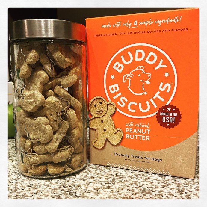 user image by @olliethewhiteboxer, Buddy Biscuits Oven Baked Crunchy Peanut Butter Dog Treats