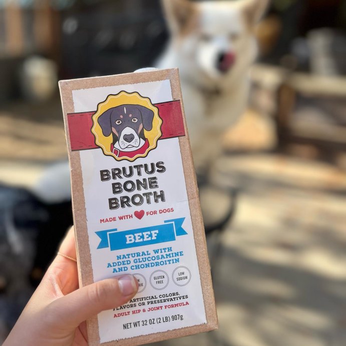 user image by @reina.the.pomsky, Brutus Bone Broth Hip &#38; Joint Formula Wet Dog Food - Supplement - Beef - 32oz