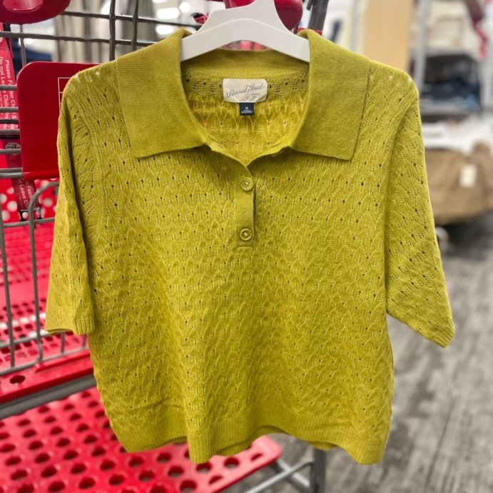 user image by @gotargeting, Women's Short Sleeve Collared Neck Pullover Sweater - Universal Thread™