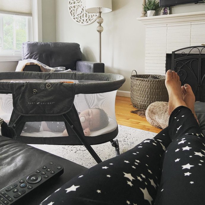 user image by @babydelightinc, Baby Delight Slumber Deluxe Portable Rocking Bassinet