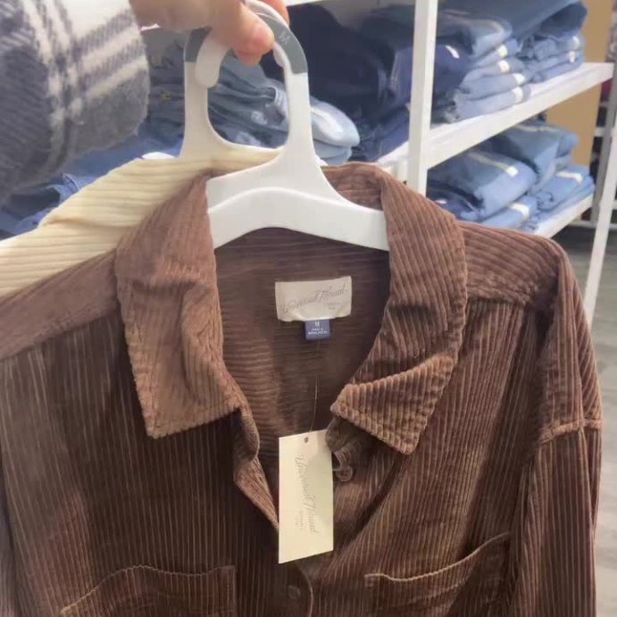 user image by @simplypaigestyle, Women's Long Sleeve Cropped Corduroy Collared Neck Button-Down Shirt - Universal Thread™