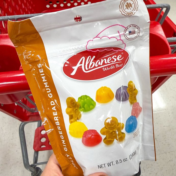 user image by @targettakesmypaycheck, World&#39;s Best, Albanese Jolly GIngerbread Gummie Christmas Candies - 8.5oz