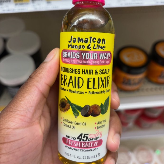 user image by @selfcarexpuffs, Jamaican Mango &#38; Lime Braid Elixir Anti-Frizz Treatment - 4 fl oz