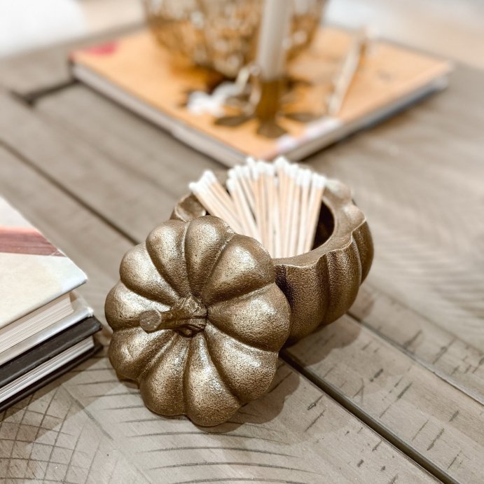 user image by @woodencabana, Cast Metal Pumpkin Canister - Threshold&#8482; designed with Studio McGee