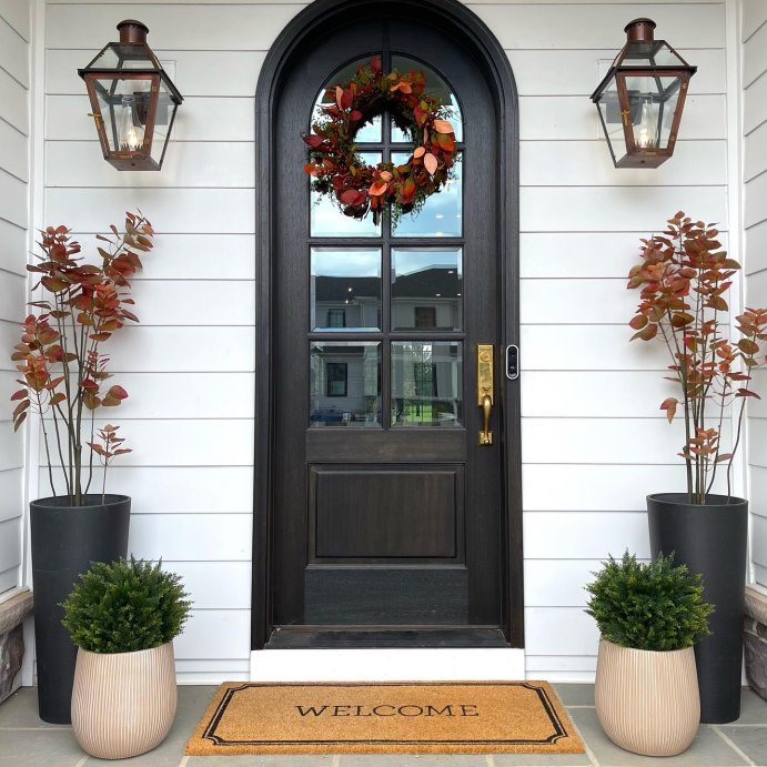 user image by @englishoneighteen, 1&#39;10&#34;x3&#39;11&#34; Welcome Estate Doormat - Threshold&#8482;: Outdoor Coir Door Mat, Medium Pile, Black, Rectangle, Shake Clean