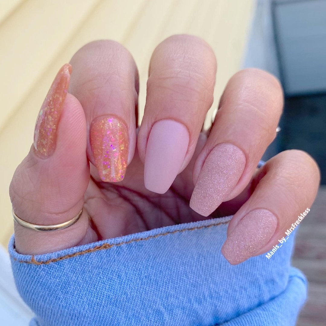 how to do sugar nails 🤍 any fine glitter works! this glitter from @dy