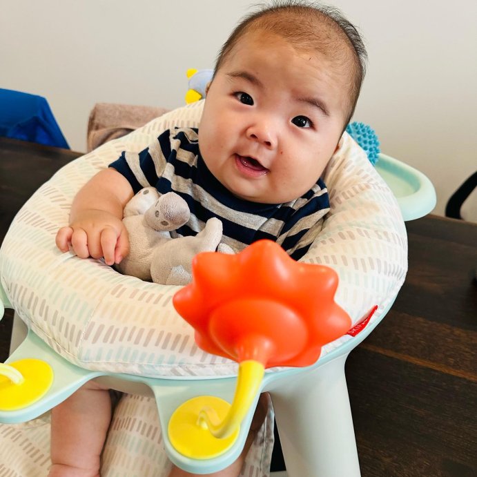 user image by @tristanplieu, Skip Hop Baby Seat Silver Lining Cloud 2-in-1 Sit-up Chair &#38; Activity Floor Seat - Gray