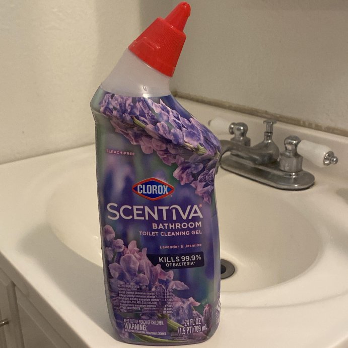 user image by @influuser3, Clorox Scentiva Toilet Cleaning Gel Bleach Free - Tuscan Lavender &#38; Jasmine - 24 fl oz