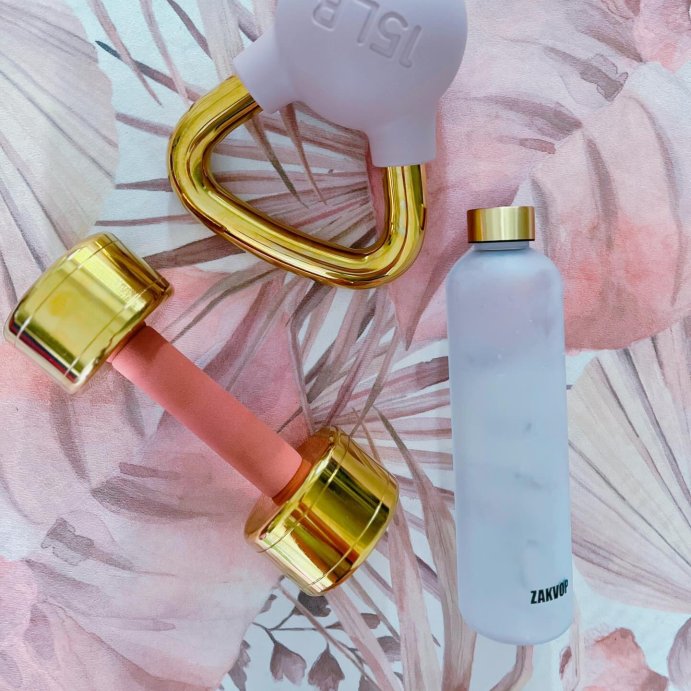 user image by @caitybyheart, Blogilates Vegan Suede Yoga Mat Mystical Moment &#8211; White (6mm): Floral TPE Pilates Mat