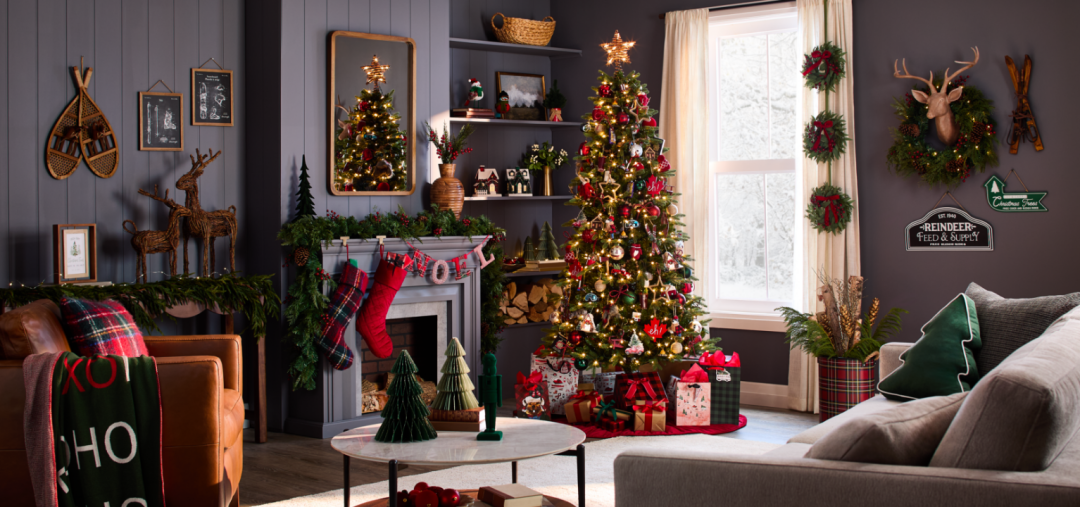 Shop CANVAS Canadian Christmas Collection Double-Sided Chalkboard Ski/Snowshoe Wood Sign, Bilingual, 12-in, CANVAS Canadian Christmas Collection HO HO XO Throw Blanket, Green, 50x60-in, CANVAS Pre-Lit Scarlett Cedar Berry Garland, 9-ft, CANVAS Traditional Red Quilted Stocking, 22", CANVAS Canadian Christmas Collection Paper House & Trees Set Holiday Tabletop Décor, 5-pc, NOMA Pre-Lit Elora Christmas Twinkle Tree, 550 Warm White and Multi-Colour Droplet LED Lights, 7-ft, CANVAS Un-Lit Indoor Christmas Decoration Berry and Olive Leaf Mini Wreath with Red Bow, 10-in, CANVAS Canadian Christmas Collection Green Tree Cushion/Throw Pillow, Green, 17x15-in and more