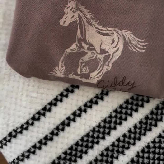 user image by @itsmommybeatriz, Toddler Boys' Western Horse Sweatshirt - Cat & Jack™ Beige