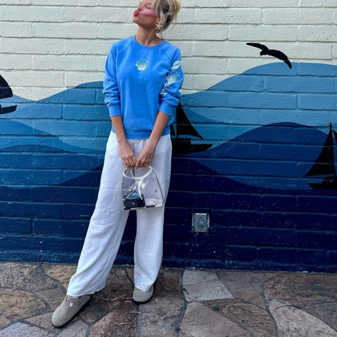 user image by @brittelizabeth2, Girls' Oversized Fleece Pullover Sweatshirt - art class™