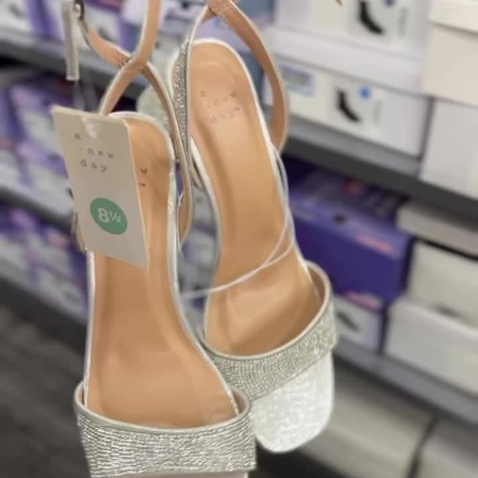 user image by @theejessicamarie, Women's Isabel Embellished Slingback Kitten Heels - A New Day™ Clear
