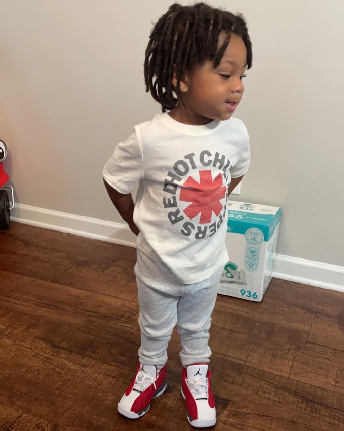 user image by @_bryson.deon, Toddler Boys' Red Hot Chili Peppers Short Sleeve T-Shirt - Beige 