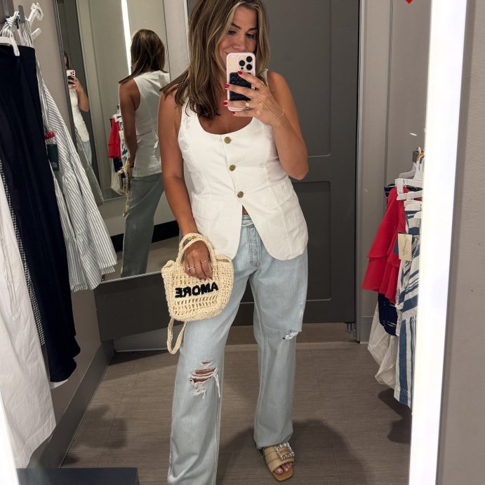 user image by @glamgirlnatalie, Women's Linen Blend Vest - A New Day™