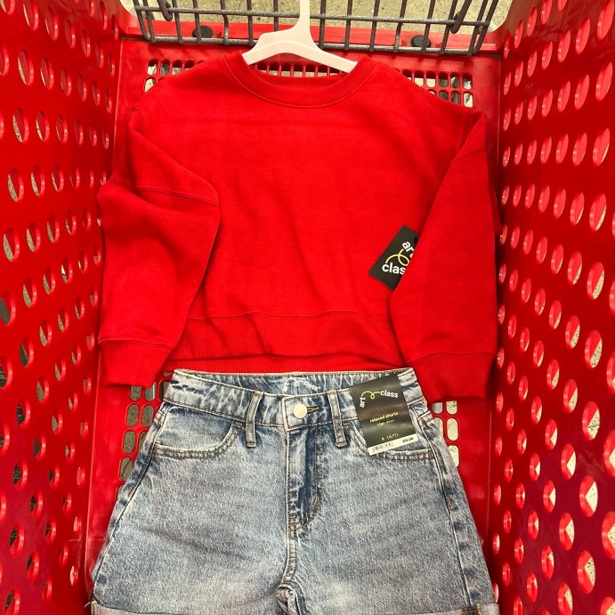 user image by @targetbayareafinds, Girls' Fleece Crew Neck Pullover Sweatshirt - art class™