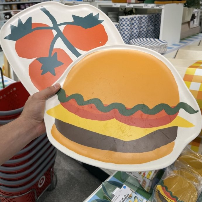 user image by @captaintarget_, 12&#34; Melamine Figural Hamburger Serving Platter - Room Essentials&#8482;