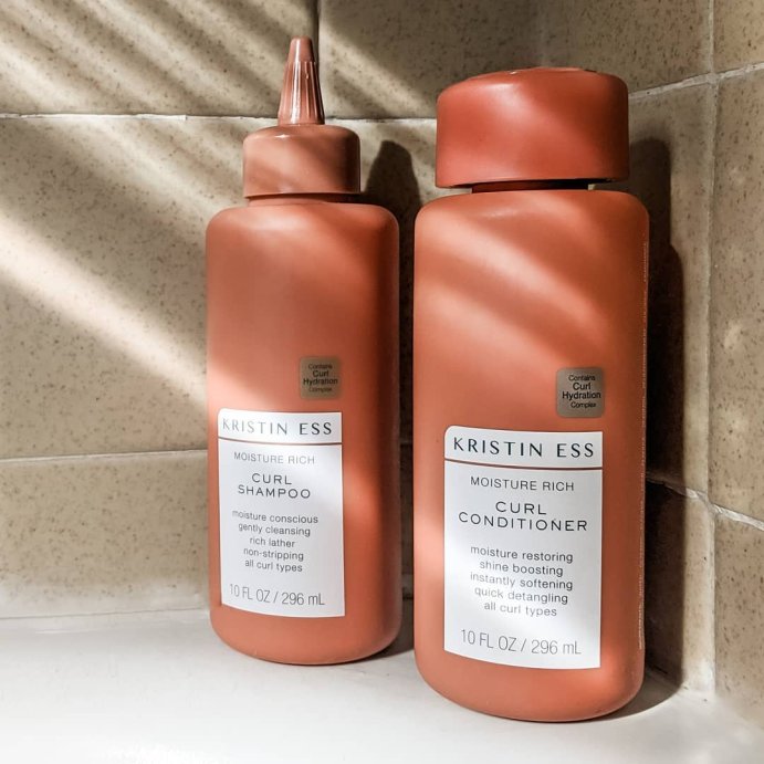 user image by @candidly.kristen, Kristin Ess Moisture Rich Curl Conditioner for All Curls 2A-4C, Sulfate, Paraben + Silicone Free - 10 fl oz