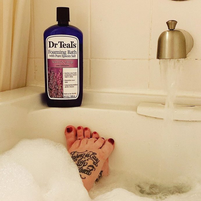 user image by @beauty_by_anna_christine, Dr Teal&#39;s Soothe &#38; Sleep Lavender Foaming Bubble Bath - 34 fl oz