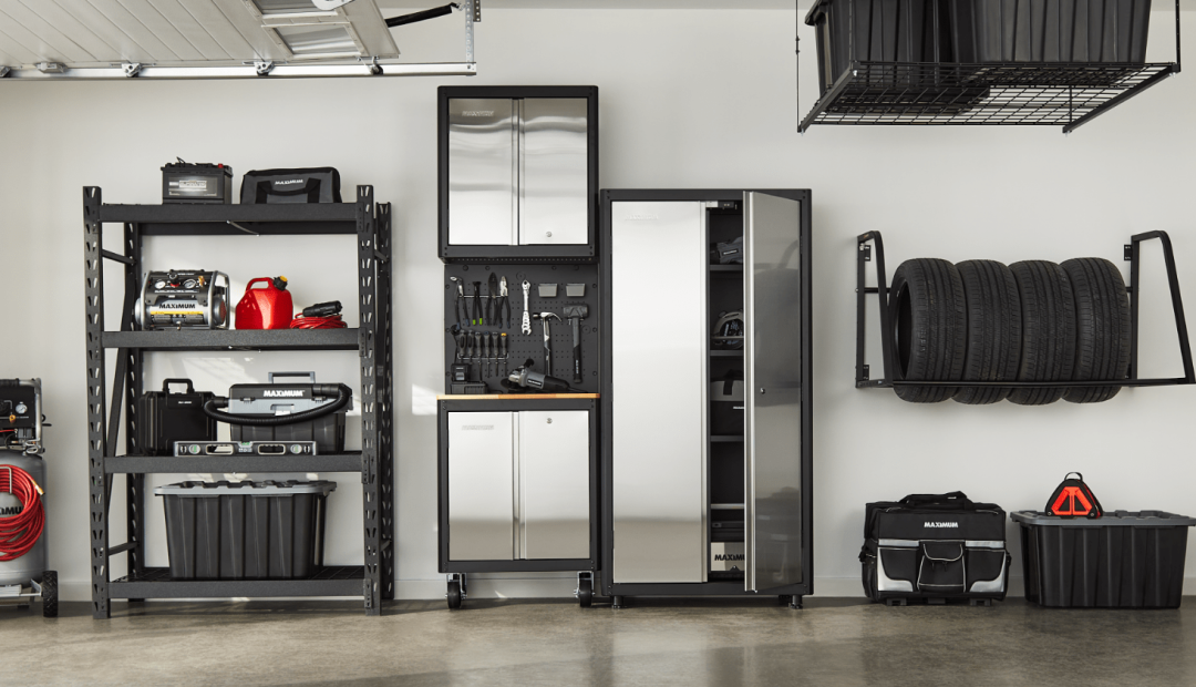 Shop MAXIMUM 2-Door Wall Cabinet with Stainless Steel Doors & 3 Adjustable Shelves, 28-in, Mastercraft Heavy-Duty Steel Pegboard, Tool/Accessories Storage Organizer for Garage & Workshop, Black, 28 x 24-in, MAXIMUM 2-Door Wooden Top Base Cabinet, Mobile, 71.3 x 46.6 x 93.9 cm, Stainless Steel, MAXIMUM 2-Door Wide Tall Storage Cabinet w/ Stainless Steel Doors, 36-in and more