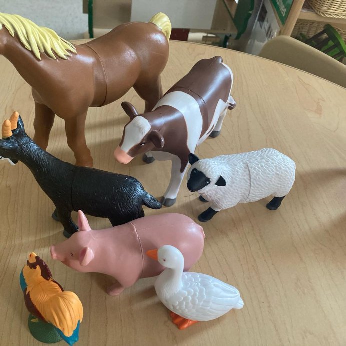 user image by @3kteach, Learning Resources Jumbo Farm Animals Mommas and Babies - 8 Pieces, Ages 18+ months Toddler Learning Toys, Farm Animal Figures for Kids