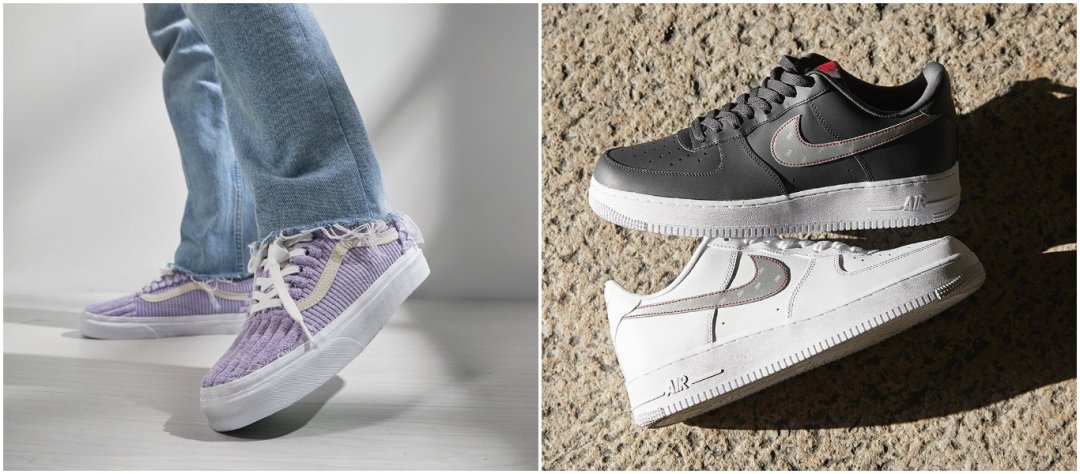 trendi, uudet materiaalit kengänpäällisissä