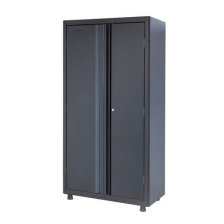 Shop Mastercraft 36" Black 2-Door Tall Cabinet with Adjustable Shelves, 36 x 18 x 72-in and more