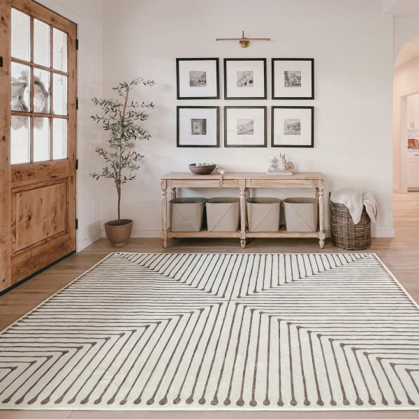 Jonathan Adler Inkdrop Camel & Ivory Rug