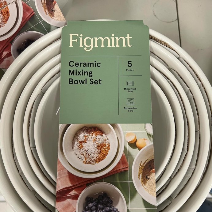 user image by @thepinkcitrus, 5pc Earthenware Ceramic Mixing Bowl Set - Figmint™