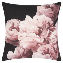 Shop Coussin pivoine Baroness 20x20 noir/rose and more