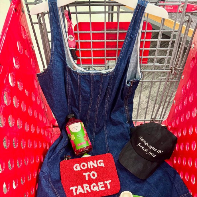 user image by @christinaripley, Women's Denim Seamed Mini Dress -  kate spade new york x Target Dark Blue