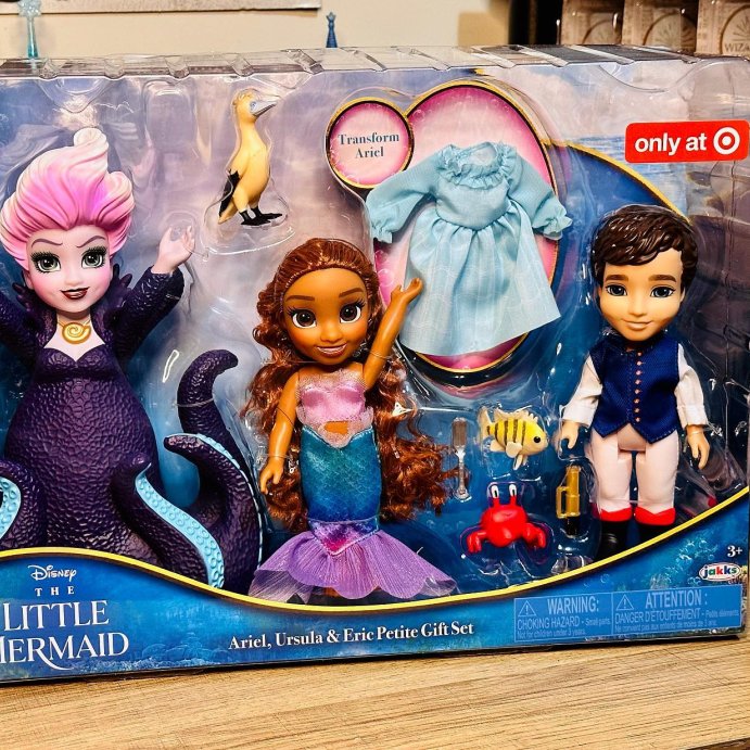 user image by @rainbowofdollz, Disney The Little Mermaid Ariel Ursula &#38; Eric 6&#34; Petite Doll Gift Set