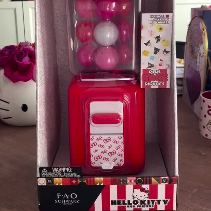 user image by @hello_jessimarie, FAO Schwarz Sanrio Toy Vending Machine Throwback Play Market Stand - 13pk