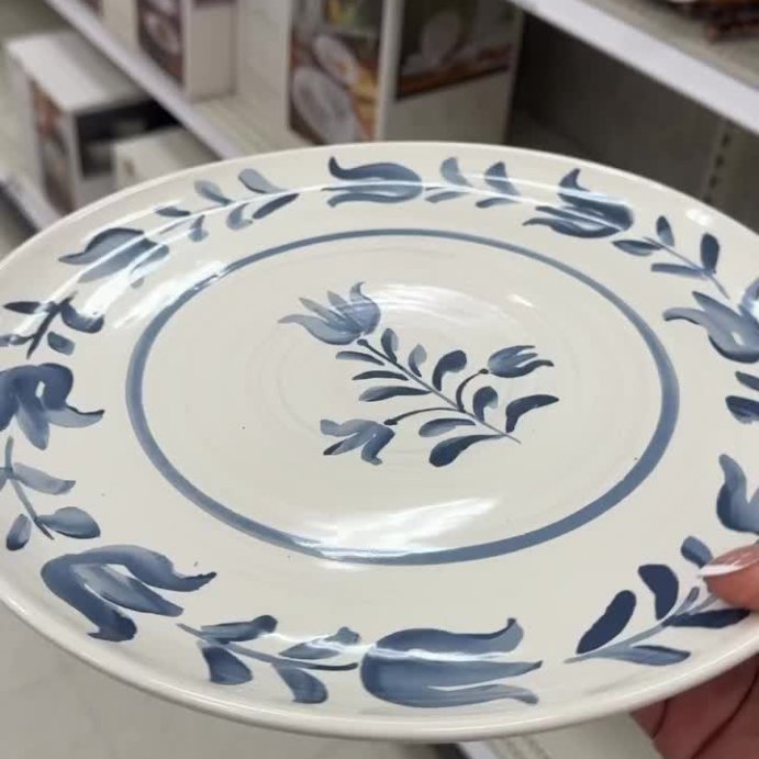 user image by @meggieferrerhome, Cake Stand Blue Floral - Threshold&#8482;