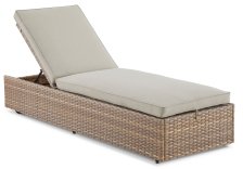 Shop CANVAS Baysville All-Weather Wicker Rectangle Outdoor Patio Lounger Chair with Fade/Water-Resistant Cushion and more