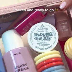 @spacenk&rsquo;s instagram video of Sol de Janeiro Rosa Charmosa Dewy Body Cream,PHLUR Berry Cream Hair and Body Mist,Rare Beauty Find Comfort Hydrating Body Mousse To Oil - Feel Seen,Gisou Honey Glaze Collagen Therapy Lip Mask,LANEIGE JuicePop Box Lip Tint,Summer Fridays Softline Lip Liner,LANEIGE JuicePop Box Lip Tint,Ilia Beauty Skin Blur Serum Concealer,Tatcha The Milky Sunscreen SPF50