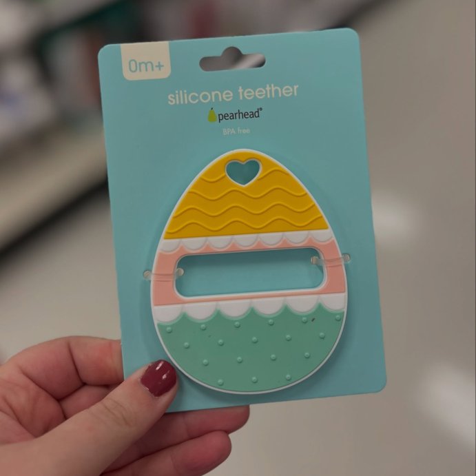 user image by @momlifeandstylefinds, Pearhead Silicone Teether - Easter Egg