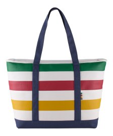 Shop Hudson's Bay Stripes Insulated Cooler Bag Multi-Coloured/Navy and more
