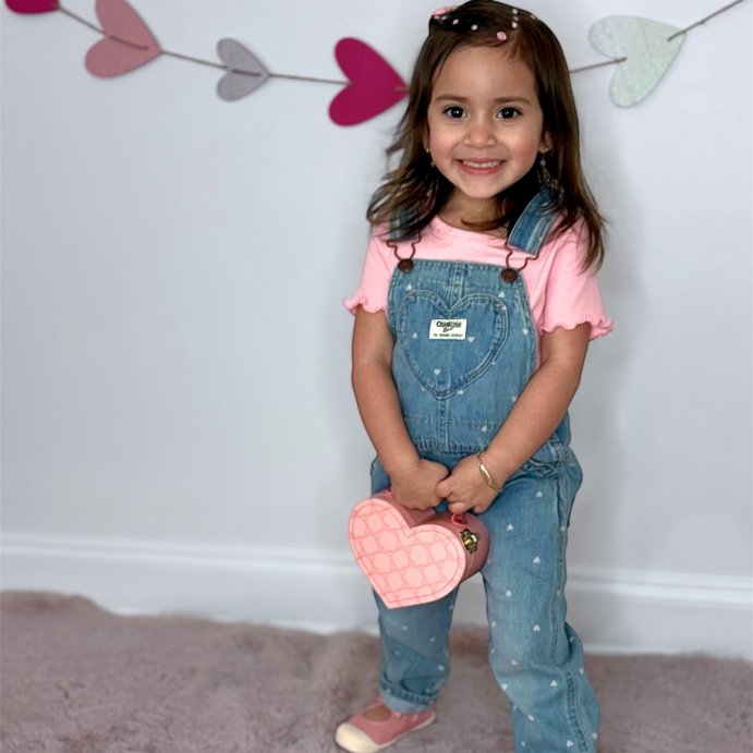 user image by @nathalielizabeth21, OshKosh B'gosh Toddler Girls' Heart Denim Overalls - Light Blue