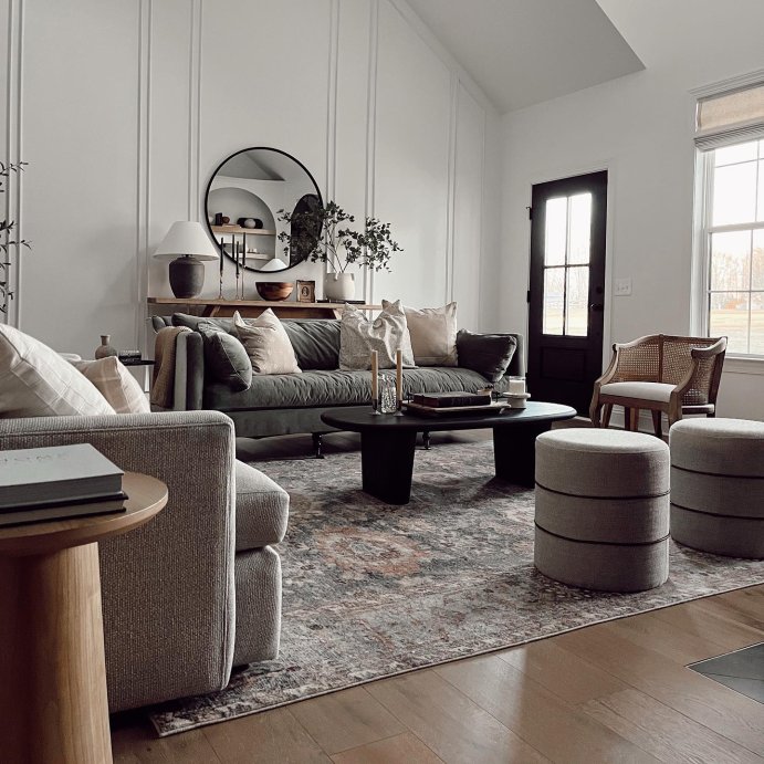 user image by @sosimplyjessica, Catalina Round Ottoman - Threshold™ designed with Studio McGee