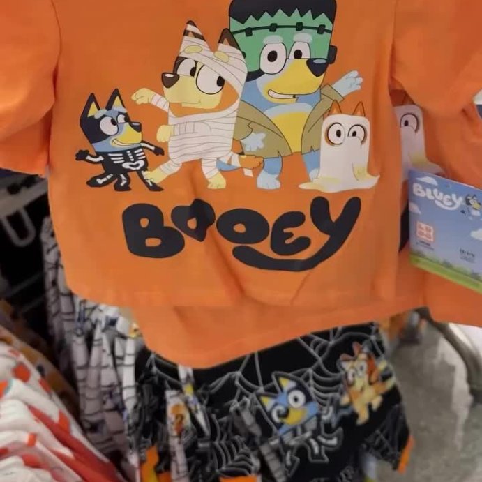 user image by @sierra_marie131, Toddler Bluey Bingo Halloween 'Booey' T-Shirt - Orange