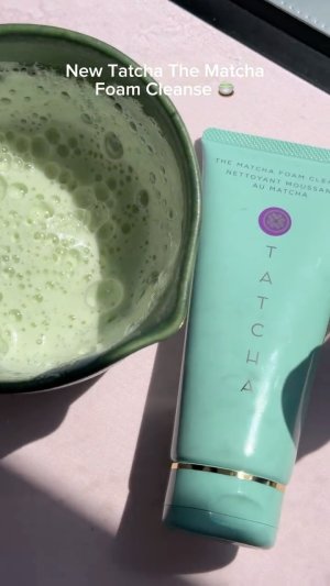 @spacenk&rsquo;s instagram video of Tatcha Matcha Foam Cleanse