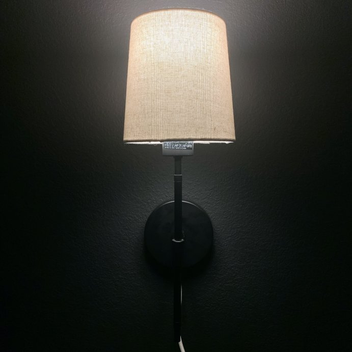 user image by @sheilab_34, Fabric Shade Wall Sconce Black/Cream - Hearth &#38; Hand&#8482; with Magnolia