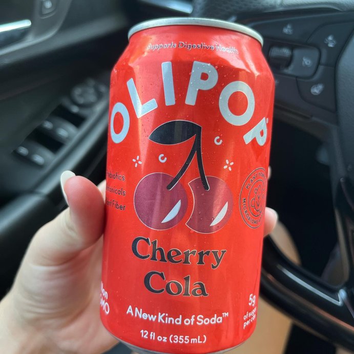 user image by @daniellesvegancreations, OLIPOP Cherry Cola Prebiotic Soda - 12 fl oz Can