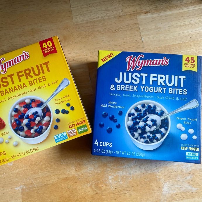 user image by @wwonthechesapeake, Wyman&#39;s Just Fruit Frozen Wild Blueberries Strawberries and Banana Bites - 4ct/9.2oz