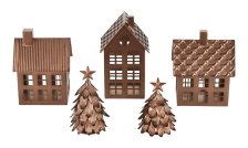 Shop Décoration de Noël maison et arbre d'hiver en méta and more