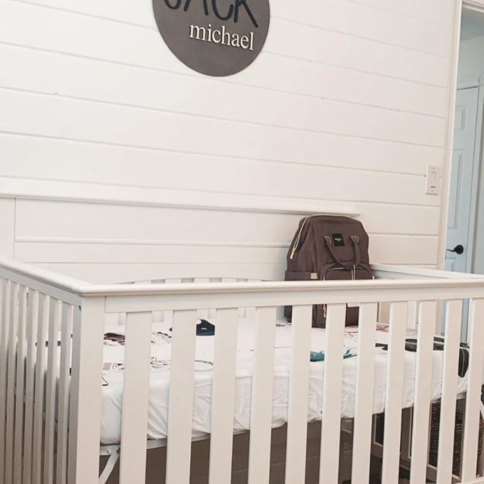 user image by @raisingrileyharper, Delta Children Skylar 6-in-1 Convertible Crib